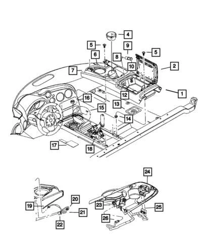 Cableado de consola eléctrica delantera Dodge Viper 2005-2006 genuino Mopar 5030500AA Foto 1 de 1