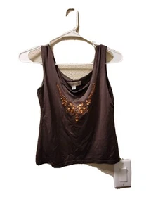 Sonia Melej Perlen Cropped Top Braun Gr. 36 ( Medium ) - Bild 1 von 6
