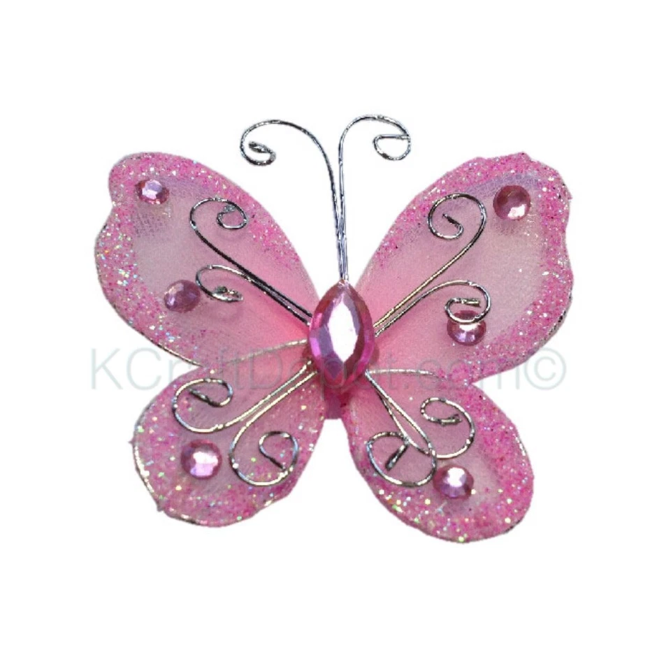 12 Piezas Mariposas de Organza 3" Artesanía Boda Fiesta Decoración Elige entre 16 Colores Foto 1 de 1