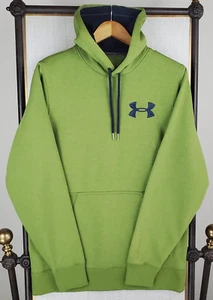 UNDER ARMOUR Size Medium Mens Green Hoodie Cotton/Poly Green Sweatshirt UA Storm - Picture 1 of 15