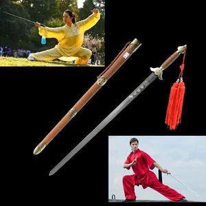 Chinese Kungfu Tai Chi Sword Stainless steel Soft blade rosewood scabbard - Picture 1 of 12