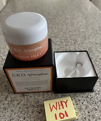 Sunday Riley C.E.O. Afterglow Vitamin C Brightening Cream 1.7oz/50g Full SZ $65 - Image 1 of 4
