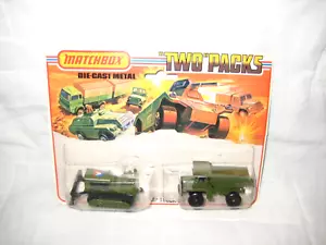 MIP Matchbox TP-16 Lot Army Green 1969 #16 Case Tractor 1968 #28 Mack Dump Truck - Picture 1 of 6