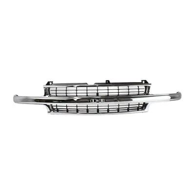 Front Bumper Grille For 1999-02 Chevrolet Silverado 1500 2000-2006 Tahoe Plastic - Image 1 of 4