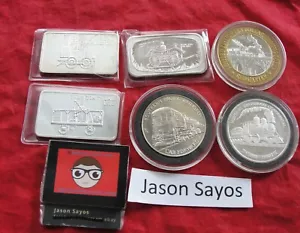Lot of 6 coins - Trains Locomotives .999 Pure Silver in capsules over 5.5 oz tr - Picture 1 of 6