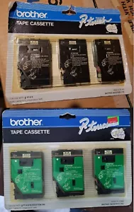 2x Brother P Touch TC-30 Tape Cassette 3 pack Gold Blue Red Laminated Labels NEW - Picture 1 of 1