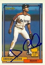 Andujar Cedeno autographed Baseball Card 1992 O-Pee-Chee All Star Rookie #288