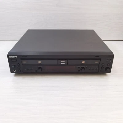 Sony RCD-W100 Twin Tray CD Recorder  CD-RW CD-R - NO REMOTE- PARTS ONLY - Image 1 of 4