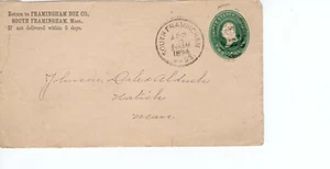 FRAMINGHAM BOX CO. FRAMINGHAM, MASS 1894 FDC8217 - Picture 1 of 1