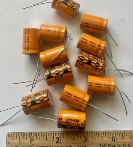 20 PACK- SPRAGUE 513D, 1000uf 35V RADIAL, ELECTROLYTIC CAPACITORS - Picture 1 of 1