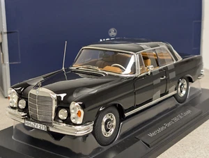 1:18 Norev Mercedes 280SE Coupe W111 black negro 183432 NUEVO NEW - Imagen 1 de 8