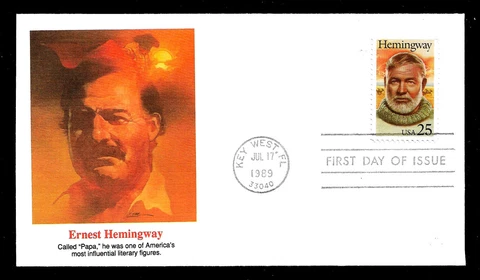 1989 Ernest Hemingway Issue First Day Of Issue Unaddressed Scott 2418 Cover
