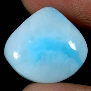 100% Natural Dominican Republic Larimar Fancy Cabochon 17 X 19 X 6mm. 19.40Cts - Picture 1 of 2