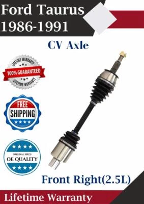 New OE Front Right CV Axle For 1986-1991 Ford Taurus 2.5L Lifetime Warranty - Image 1 of 4