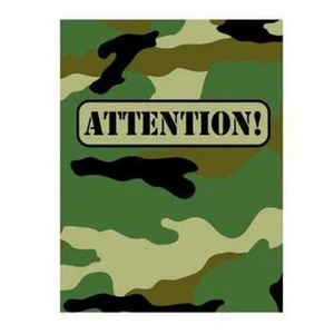 Qty = 8 Camoflauge Invitations with Envelopes - NEW (American Greetings) - Picture 1 of 2
