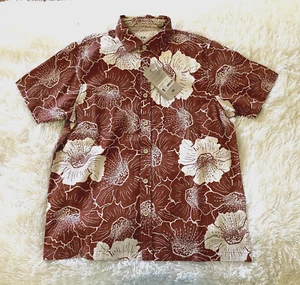 Camisa Folk Para Hombre Pequeña Óxido Floral Algodón Mezcla Lino Nueva con Etiquetas - Imagen 1 de 3