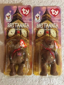 One Retired Ty Mini Beanie Baby - Britannia The Bear - McDonalds Edition (1999) - Bild 1 von 8