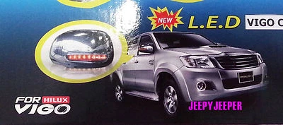 FUNDA ESPEJO IMMO CROMADA LED TOYOTA HILUX FORTUNER INNOVA MK6 MK7 VIGO 05-14 Foto 1 de 3