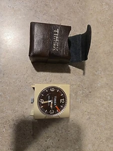 VINTAGE TIMEX MINI ALARM CLOCK WITH CASE - Alarm Not Working - Picture 1 of 3