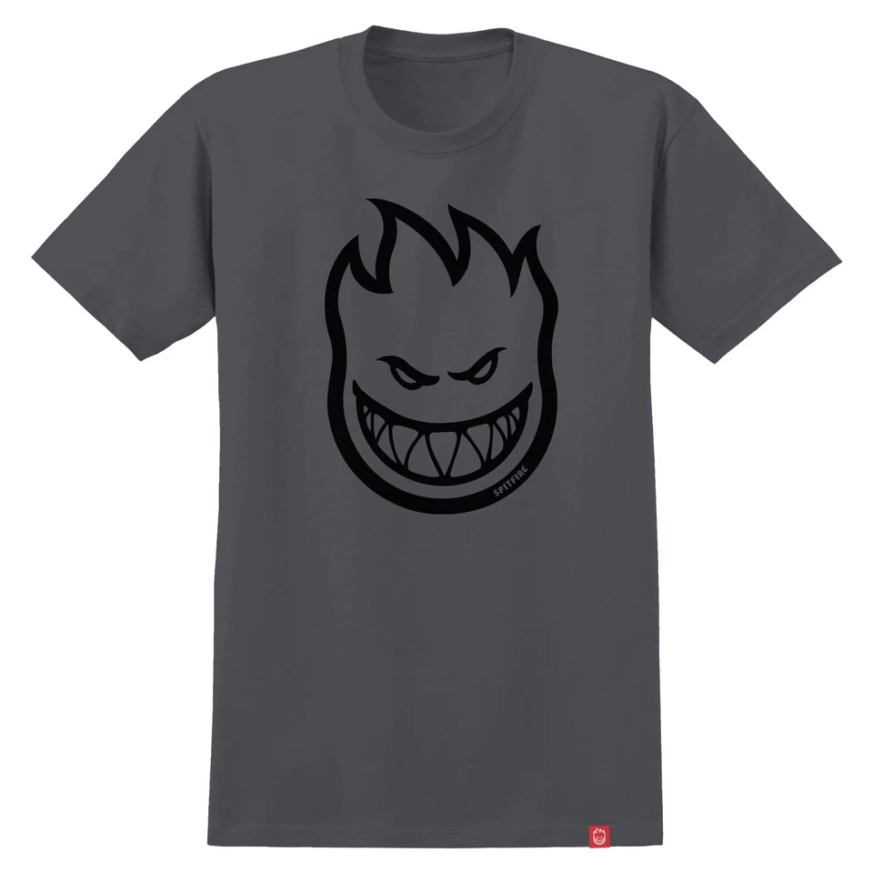 Camisa Spitfire Ruedas Skateboard Bighead Carbón/Negro Talla S Foto 1 de 1