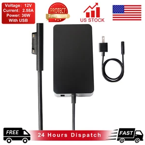 36W AC Adapter Power Charger For Microsoft Surface Pro 3 Pro 4 5 1625 Windows - Picture 1 of 9