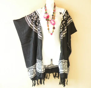 CB688 Cardigan Duster Kaftan Open Front Plus Hippy Jacket Cover up Top - upto 5X - Picture 1 of 3