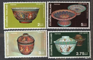 THAILAND/1980/MNH/SC# 947-950/ BENCHARONGWARE BOWL - Picture 1 of 1