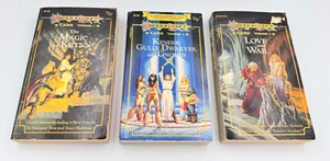 Dragonlance Tales Trilogy Paperback Set 1-3 Margaret Weis Tracy Hickman D&D 1987 - Picture 1 of 13