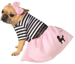 50er Jahre Mädchen rosa großer Hund Kostüm Halloween Outfit Sock Hop - Bild 1 von 2