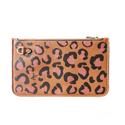 Louis Vuitton Monogram Giant Wild At Heart Neverfull Pochette Orange Leopard  - Image 1 of 4