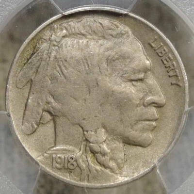 1918-D Buffalo Nickel, Extremely Fine, PCGS XF-40, Better Date - Image 1 of 4