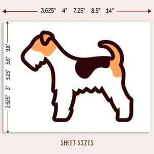 Wire Fox Terrier Car Decal Vinyl Bumper Tricolor Silhouette Sticker Waterproof - Picture 1 of 13