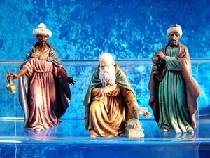 PR1 Lotto statuine presepe re magi vintage Landi made in italy grandi nardi - Foto 1 di 5