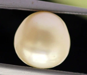 Perla incolore bianca naturale 6,46 ct certificata ottima pietra preziosa brillante - Foto 1 di 9