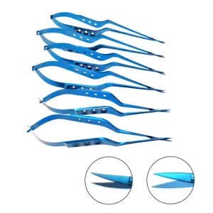 Micro Forbici Neurochirurgia Strumenti Microchirurgici Dritti/Curvi Titanio - Foto 1 di 18