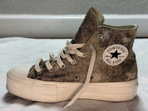 Tenis CONVERSE CHUCK TAYLOR Bronce Plataforma Alta Talla 7 Elevadas Metálicas - Imagen 1 de 9