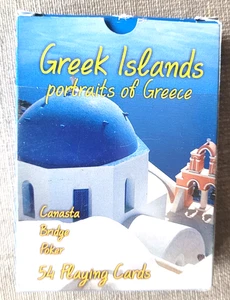 Maravillosas vistas desde las islas griegas Grecia baraja de cartas 54 completa - Imagen 1 de 10