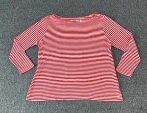Camisa Vineyard Vines Mujer XL Roja Rayas Top Camisa Adulto - Imagen 1 de 6