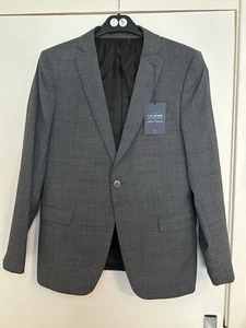T.M Lewin Men’s Jacket Size 36R Power Stretch Blue Grey Fine Check New Tags W04 - Picture 1 of 11