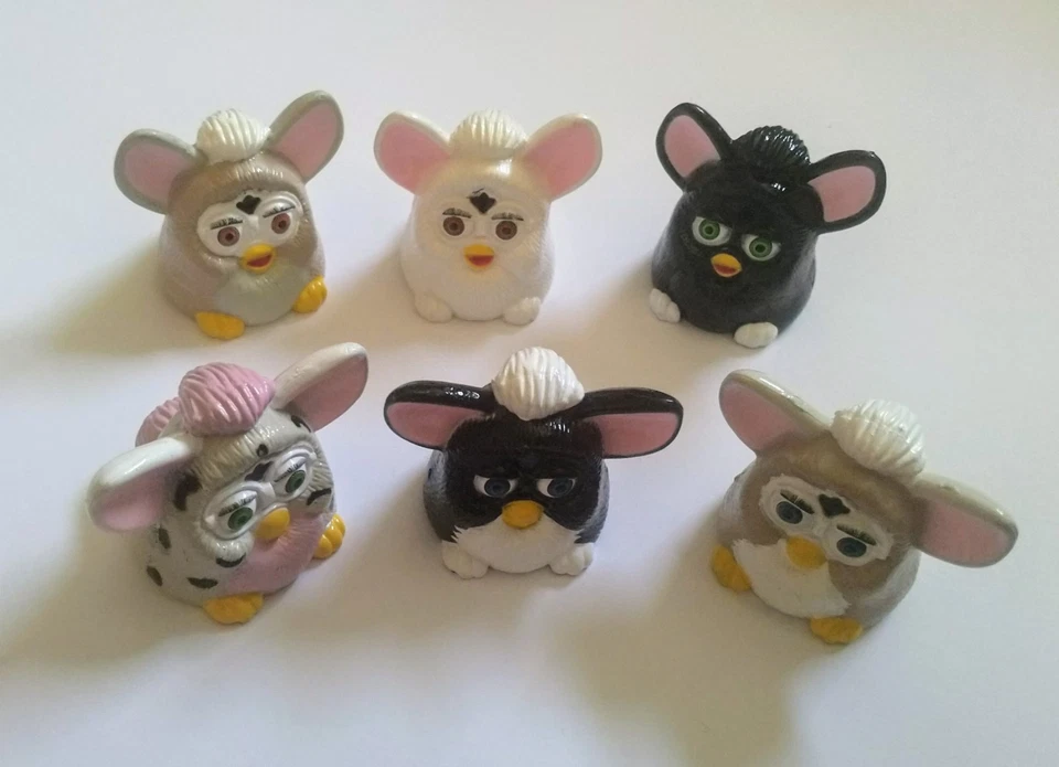 FURBY RARE PVC MINIATURES FIGURINES SET HASBRO - VINTAGE FIGURES COLLECTIBLES - Image 1 of 1