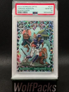 2023 Panini Donruss Optic - Downtown! Jordan Addison #D-18 (RC) PSA 10 - Picture 1 of 2