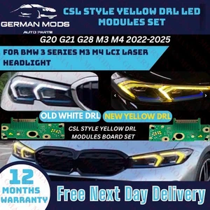 BMW 3 SERIE LCI G20 G21 CSL YELLOW DRL MODULE BOARDS FOR LASER LIGHT 63115A82A01 - Picture 1 of 5