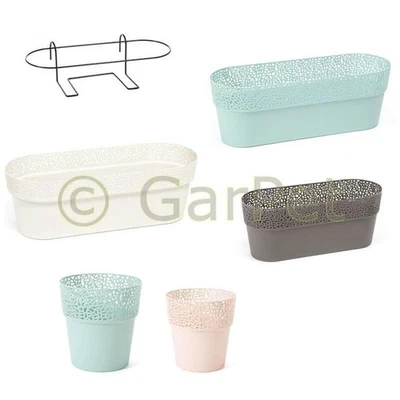 Übertopf Blumentopf Pflanz Balkon Kasten Topf Halterung Geländer Orchideen - Bild 1 von 4