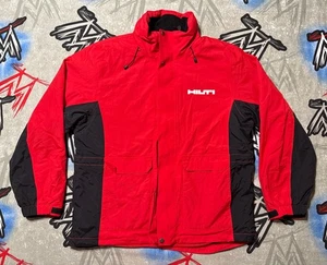 HILTI Nylon Hooded Soft Shell Full Zip Coat Jacket Men's XL w/ Removable Fleece - Picture 1 of 7