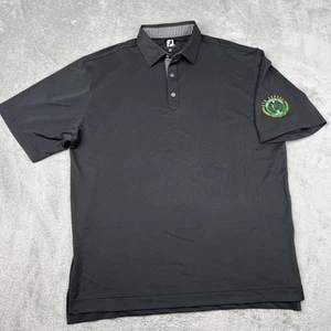 Footjoy Golf Polo Shirt Mens Size XL Black Short Sleeves Performance Rugby - Picture 1 of 11