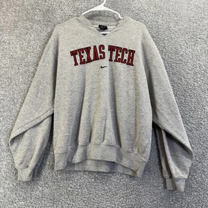 Felpa vintage Texas Tech Red Raiders uomo grigio medio NCAA Nike anni 2000 - Foto 1 di 7