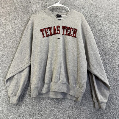 Vintage Texas Tech Red Raiders Sweatshirt Mens Medium Gray NCAA Nike 2000s - Image 1 of 4