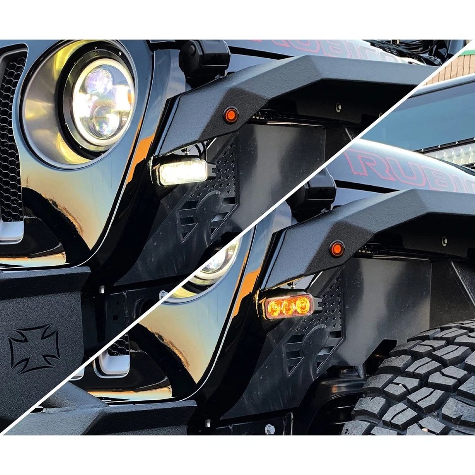 Luz de seta Quake LED QTE956 para Jeep Gladiator Wrangler 18-23 - Imagem 1 de 4