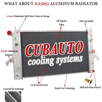 Radiador de aluminio apto 1994-2002 95 96 Saturn SC1 SC2 SL SL1 SL2 SW1 SW2 L4 1,9 L Foto 1 de 4