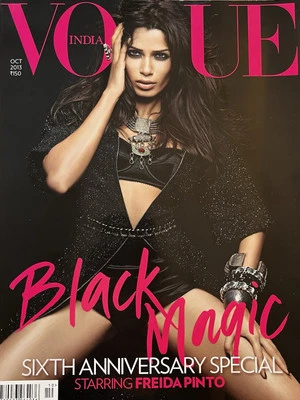 Rare VOGUE INDIA edition (English text) OCTOBER 2013 FRIEDA PINTO Karlie Kloss  - Image 1 of 4